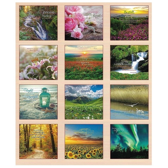 2023 Wall Calendar Bible Psalms Verses 16 Month Wall Calendar Gift 12 X 22 In - Picture 2 of 9